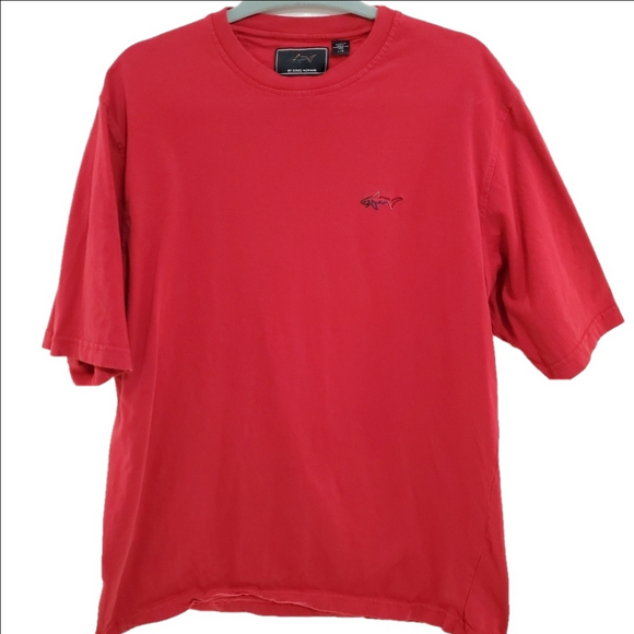 Greg Norman red shirt sleeve tshirt. Size Large - Picture 1 of 5
